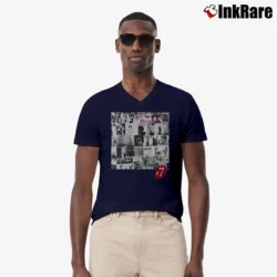 Men’s The Rolling Stones Exile On Main Street Tongue V-Neck Tee in navy | Sharp, Breathable, Everyday Staple