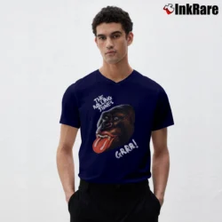 Men’s The Rolling Stones Grrr Legends Of Rock V-Neck Tee in navy | Sharp, Breathable, Everyday Staple