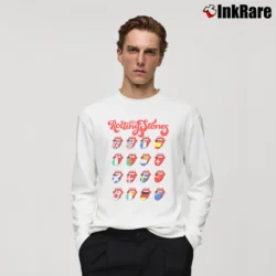 Men’s The Rolling Stones Lick The Flag International Tour 2019 Long-Sleeve Shirt in white | Sleek, Lightweight, Year-Round Wear