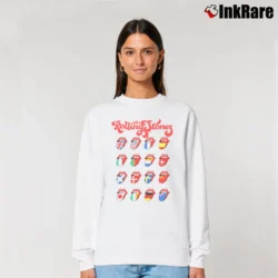 Women’s The Rolling Stones Lick The Flag International Tour 2019 Relaxed Sweatshirt in white | Soft, Laid-Back Vibe