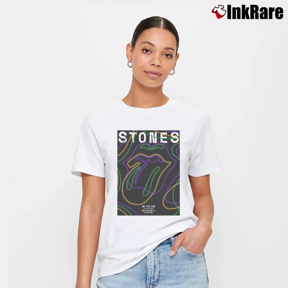 Women’s The Rolling Stones No Filter Album New Orleans La Signature T-Shirt in white | Soft, Flattering Fit
