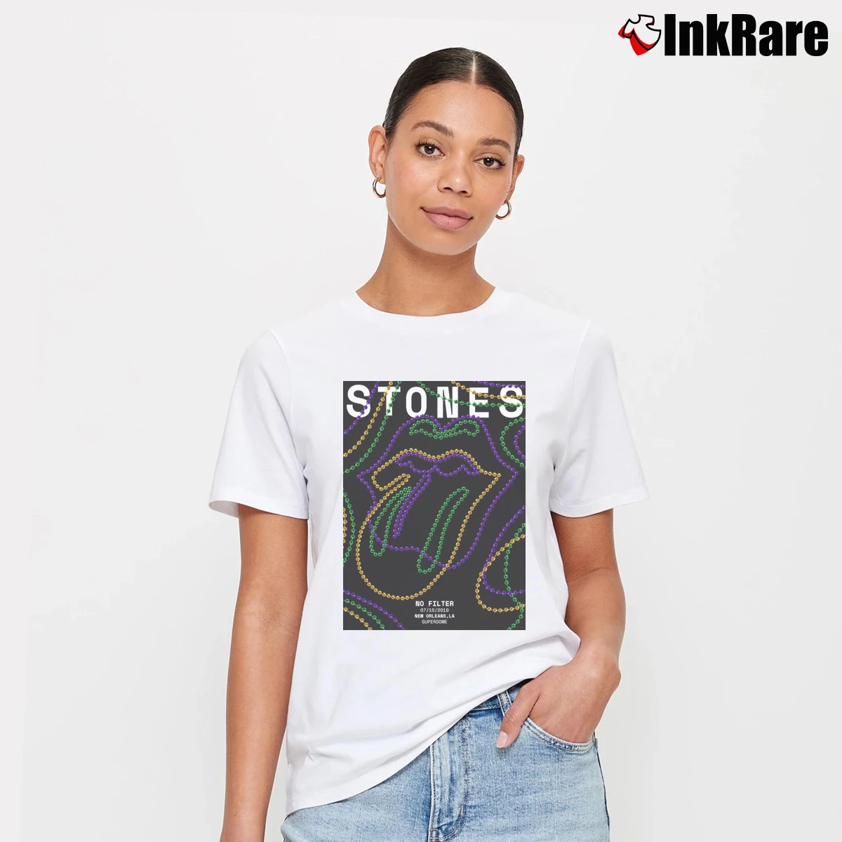 The Rolling Stones No Filter Album New Orleans La Women’s Signature Tee in white – Effortless Style Women’s The Rolling Stones No Filter Album New Orleans La Signature T-Shirt in white | Soft, Flattering Fit