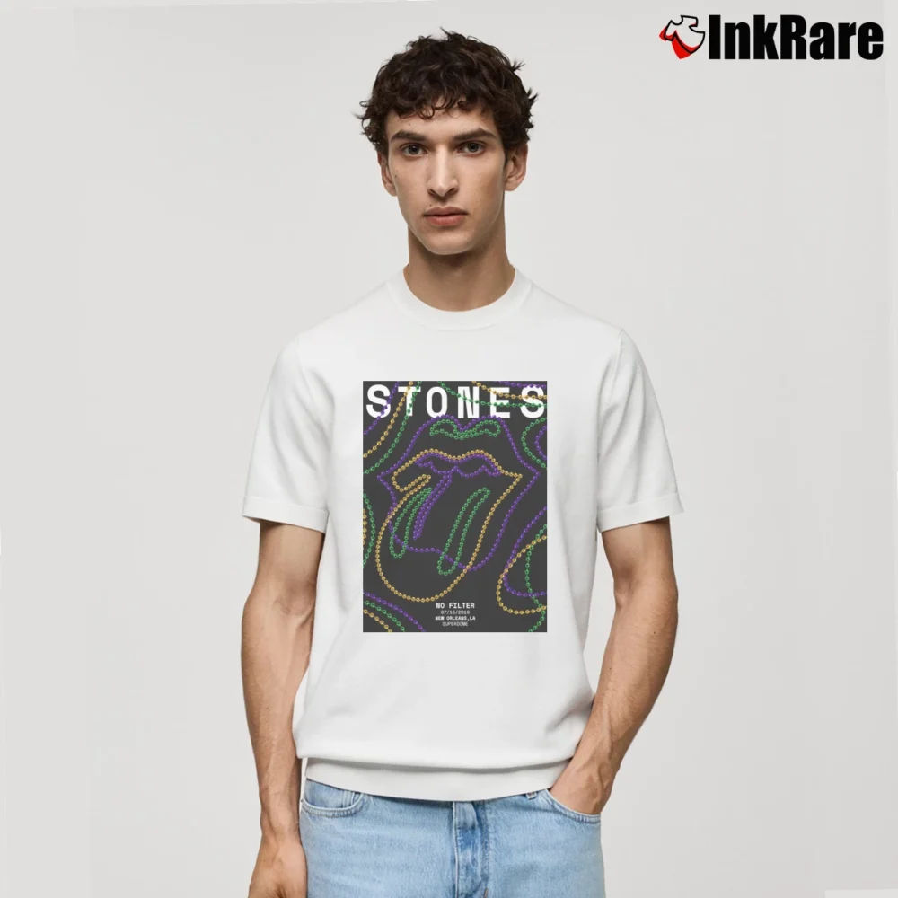Men’s The Rolling Stones No Filter New Orleans La 2019 Us Tour Classic T-Shirt in white | Soft, Breathable Everyday Wear