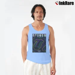 Men’s The Rolling Stones No Filter New Orleans La 2019 Us Tour Tank Top in light blue | Breathable, Active-Friendly Design