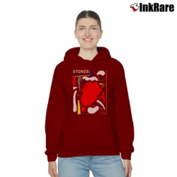 Women’s The Rolling Stones No Filter Warsaw Poland Tour 2018 Cozy Hoodie in maroon | Warm, Structured, Stylish