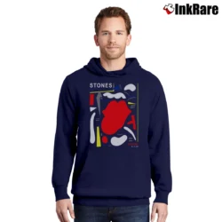 Men’s The Rolling Stones No Filter Warsaw Poland Tour 2018 Pullover Hoodie in navy | Cozy, Durable, Modern Fit