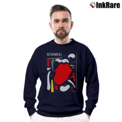 Men’s The Rolling Stones No Filter Warsaw Poland Tour 2018 Crewneck Sweatshirt in navy | Cozy Fabric, Clean Style