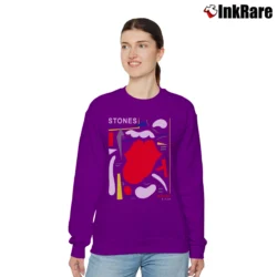 Women’s The Rolling Stones No Filter Warsaw Poland Tour 2018 Relaxed Sweatshirt in purple | Soft, Laid-Back Vibe