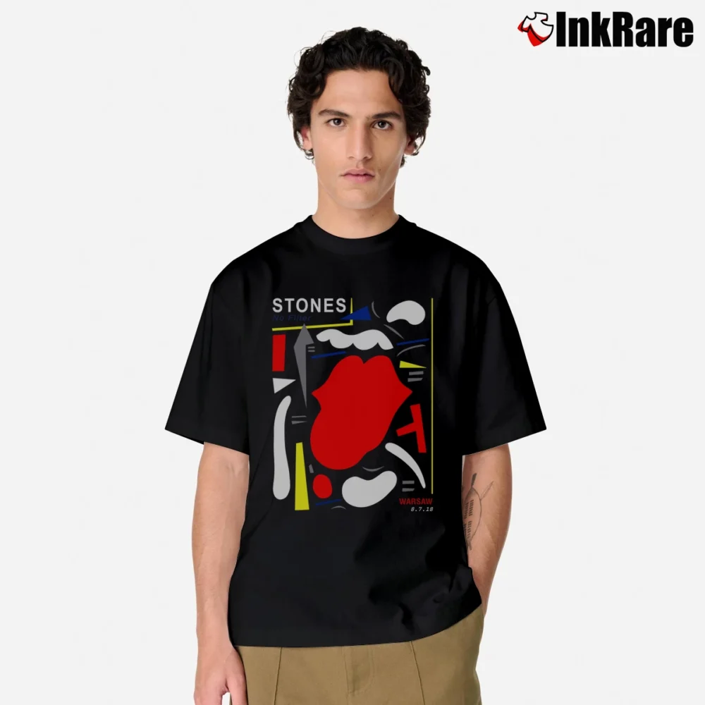 Men’s The Rolling Stones No Filter Warsaw Poland Tour 2018 Classic T-Shirt in black | Soft, Breathable Everyday Wear