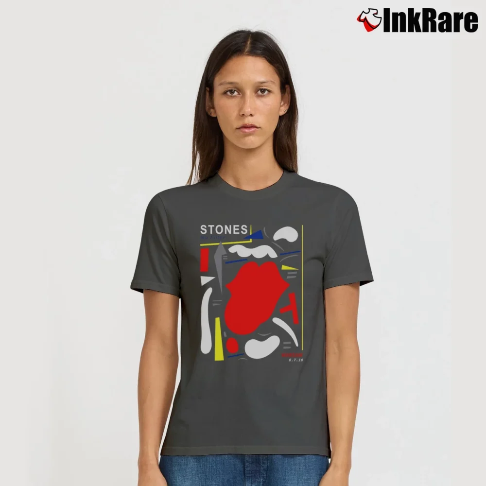 Women’s The Rolling Stones No Filter Warsaw Poland Tour 2018 Signature T-Shirt in charcoal | Soft, Flattering Fit