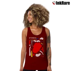 Women’s The Rolling Stones No Filter Warsaw Poland Tour 2018 Tank Top in maroon | Lightweight, Movement-Friendly