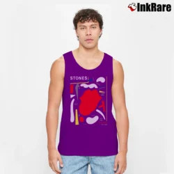 Men’s The Rolling Stones No Filter Warsaw Poland Tour 2018 Tank Top in purple | Breathable, Active-Friendly Design