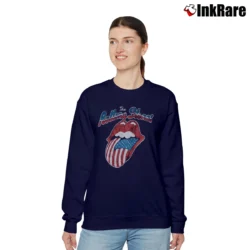 Women’s The Rolling Stones North American Rock Concert Tour 80s Classic Band Relaxed Sweatshirt in navy | Soft, Laid-Back Vibe