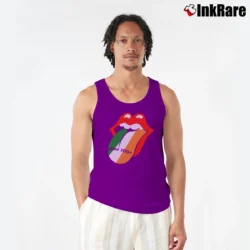 Men’s The Rolling Stones Slane Castle 2007 Ireland Tank Top in purple | Breathable, Active-Friendly Design