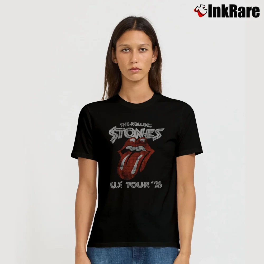 Women’s The Rolling Stones Us Tour 78 Signature T-Shirt in black | Soft, Flattering Fit