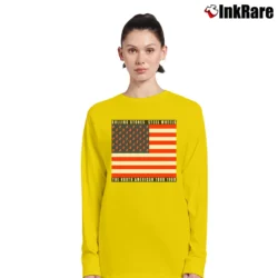 Women’s The Rolling Stones Usa Flag Steel Wheels The North American Tour 1989 Long-Sleeve Top in yellow | Sleek, Versatile, All-Season