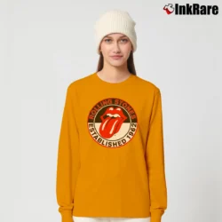 Women’s The Rolling Stones White Est 1962 Tongue Long-Sleeve Top in orange | Sleek, Versatile, All-Season