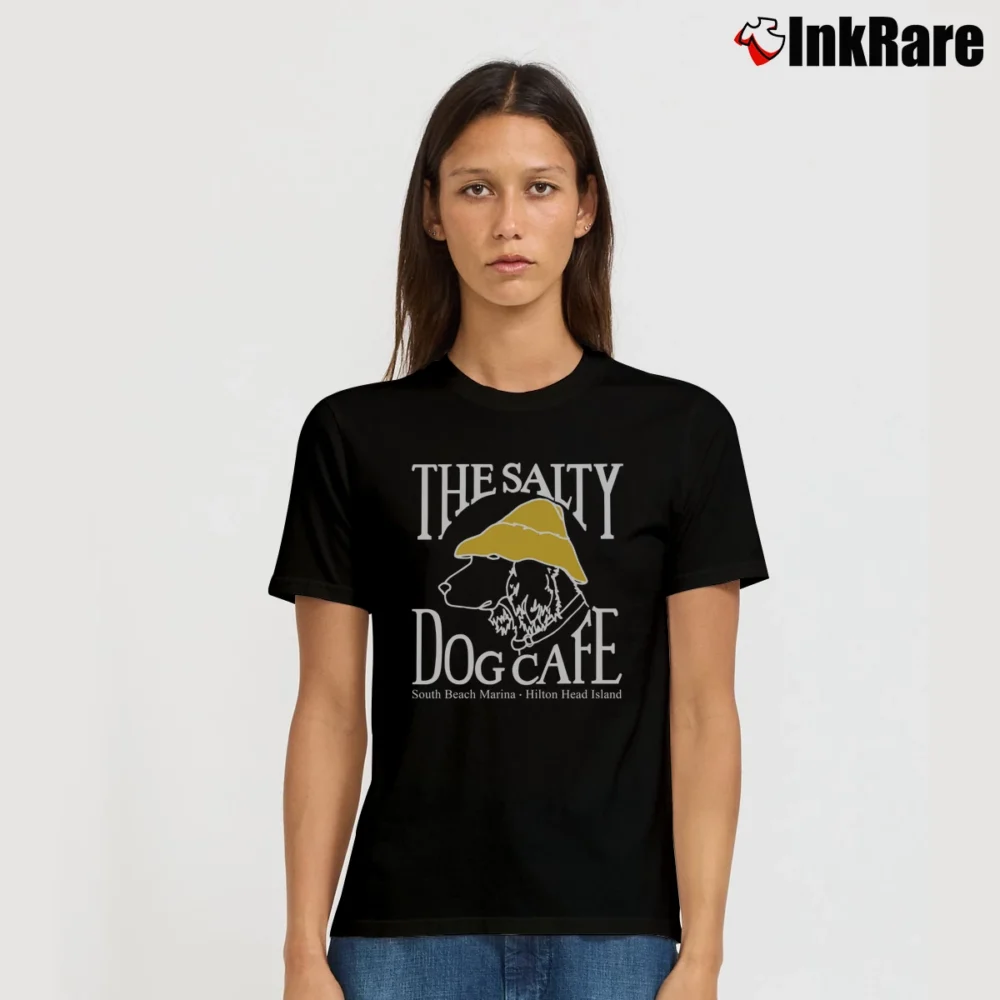 Women’s The Salty Dog Cafe Hilton Head Island Signature T-Shirt in black | Soft, Flattering Fit