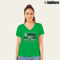 Women’s The Sandlot You're Killing Me Smalls V-Neck Tee in irish green | Chic Neckline, Soft Texture