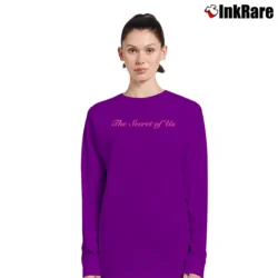 Women’s the secret of us text aesthetic lyrics Long-Sleeve Top in purple | Sleek, Versatile, All-Season