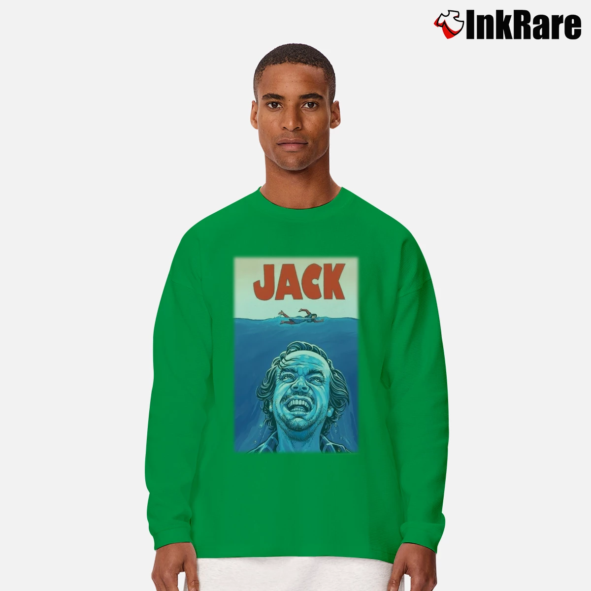 Men’s The Shining Jack Nicholson Long-Sleeve Shirt in irish green | Sleek, Lightweight, Year-Round Wear