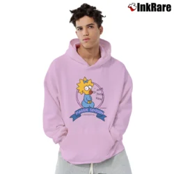 Men’s The Simpsons 90s Maggie Simpson Classic Pullover Hoodie in light pink | Cozy, Durable, Modern Fit