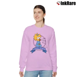 Women’s The Simpsons 90s Maggie Simpson Classic Relaxed Sweatshirt in light pink | Soft, Laid-Back Vibe