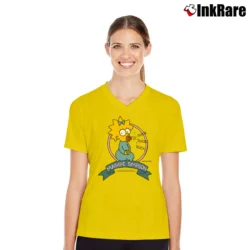 Women’s The Simpsons 90s Maggie Simpson Classic V-Neck Tee in yellow | Chic Neckline, Soft Texture