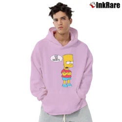 Men’s The Simpsons Bart Eat My Shorts Pullover Hoodie in light pink | Cozy, Durable, Modern Fit
