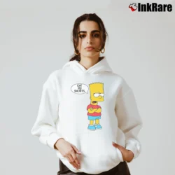 Women’s The Simpsons Bart Eat My Shorts Cozy Hoodie in white | Warm, Structured, Stylish