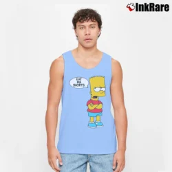 Men’s The Simpsons Bart Eat My Shorts Tank Top in light blue | Breathable, Active-Friendly Design