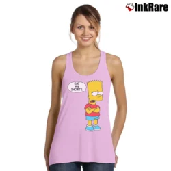 Women’s The Simpsons Bart Eat My Shorts Tank Top in light pink | Lightweight, Movement-Friendly