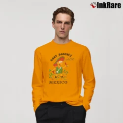 Men’s The Simpsons Bart Sanchez Radical Dude Long-Sleeve Shirt in orange | Sleek, Lightweight, Year-Round Wear