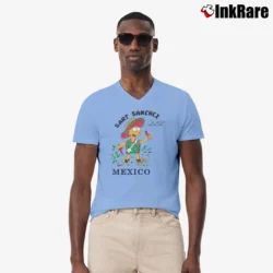 Men’s The Simpsons Bart Sanchez Radical Dude V-Neck Tee in light blue | Sharp, Breathable, Everyday Staple