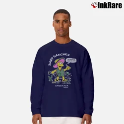 Men’s The Simpsons Bootleg Bart 1990s Bart Sanchez Ensenada Long-Sleeve Shirt in navy | Sleek, Lightweight, Year-Round Wear