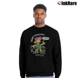 Men’s The Simpsons Bootleg Bart 1990s Bart Sanchez Ensenada Crewneck Sweatshirt in black | Cozy Fabric, Clean Style