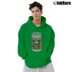 Men’s The Simpsons Duff Beer Moe's Tavern Graphic Pullover Hoodie in irish green | Cozy, Durable, Modern Fit