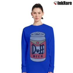 Women’s The Simpsons Duff Beer Moe's Tavern Graphic Long-Sleeve Top in royal blue | Sleek, Versatile, All-Season