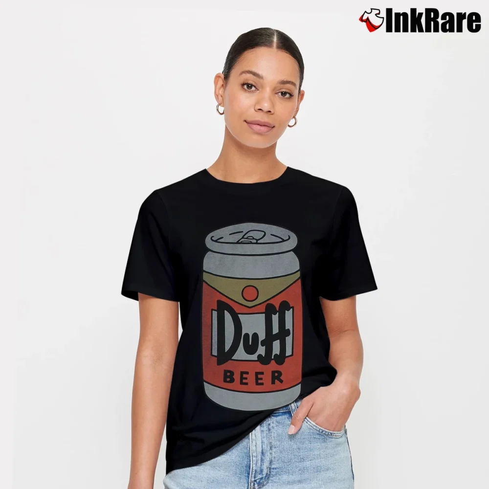 Women’s The Simpsons Duff Beer Moe's Tavern Graphic Signature T-Shirt in black | Soft, Flattering Fit