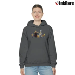 Women’s The Simpsons Halloween Skeleton Couch Family Cozy Hoodie in charcoal | Warm, Structured, Stylish