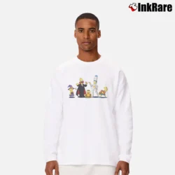 Men’s The Simpsons Halloween Spooky Gift for Fans Long-Sleeve Shirt in white | Sleek, Lightweight, Year-Round Wear