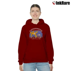 Women’s The Simpsons Homer Fatherhood Full Time Job Cozy Hoodie in maroon | Warm, Structured, Stylish