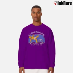 Men’s The Simpsons Homer Fatherhood Full Time Job Long-Sleeve Shirt in purple | Sleek, Lightweight, Year-Round Wear