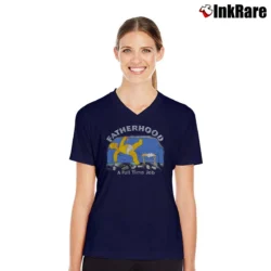 Women’s The Simpsons Homer Fatherhood Full Time Job V-Neck Tee in navy | Chic Neckline, Soft Texture