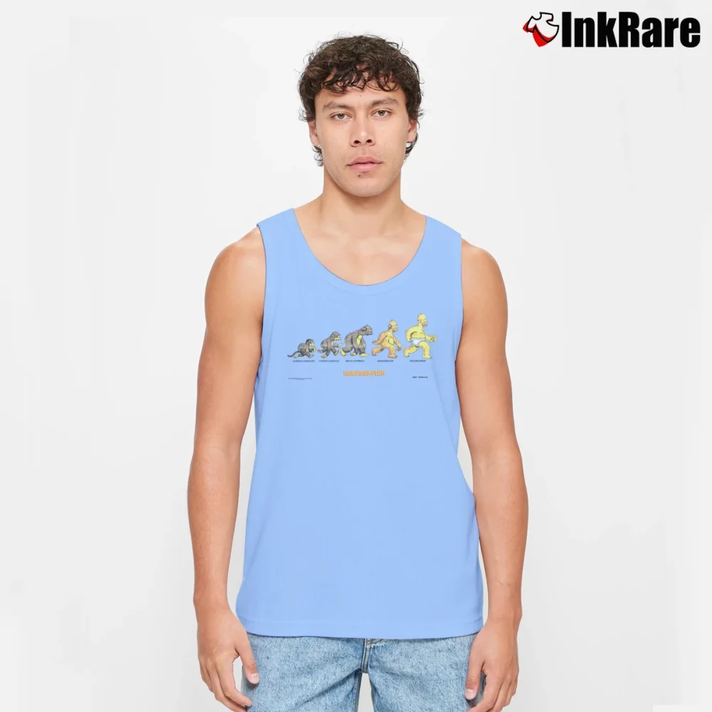 Men’s The Simpsons Homersapien Tank Top in light blue | Breathable, Active-Friendly Design