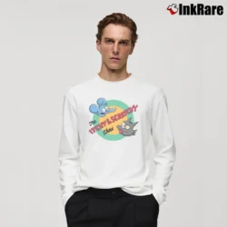 Men’s The Simpsons Itchy And Scratchy Show for Fans Long-Sleeve Shirt in white | Sleek, Lightweight, Year-Round Wear