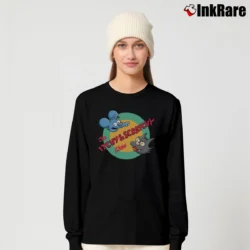 Women’s The Simpsons Itchy and Scratchy Show Logo Classic Cartoon Long-Sleeve Top in black | Sleek, Versatile, All-Season