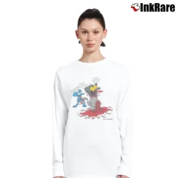 Women’s The Simpsons Itchy Scratchy 1990s Long-Sleeve Top in white | Sleek, Versatile, All-Season