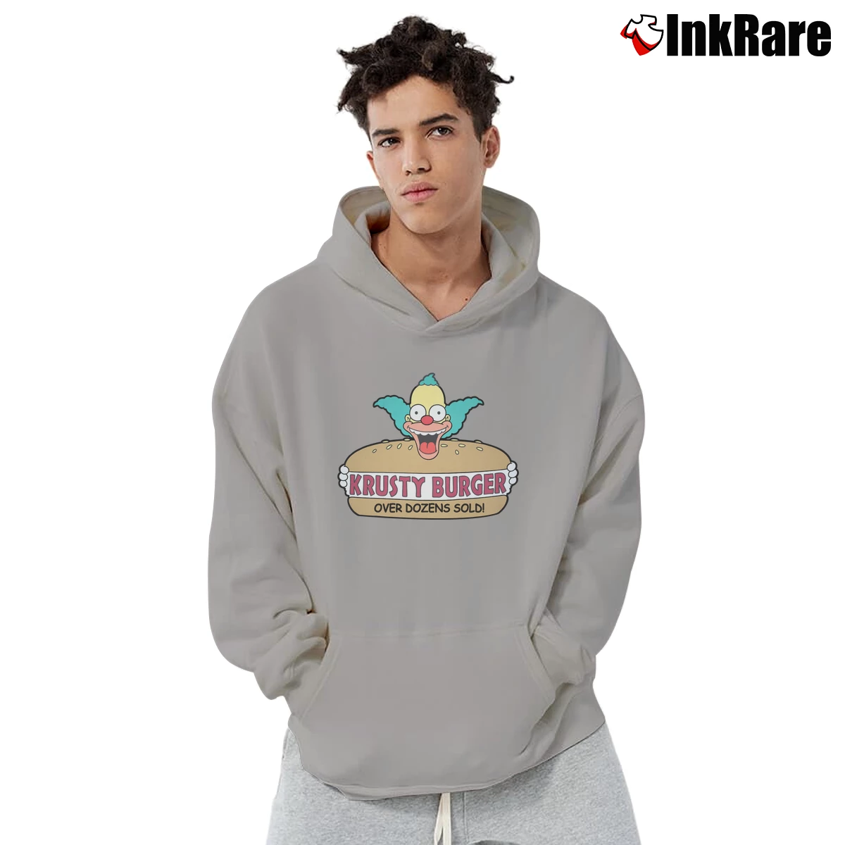 The Simpsons Krusty Burger Men’s Pullover Hoodie in sport grey – Ultimate Warmth Men’s The Simpsons Krusty Burger Pullover Hoodie in sport grey | Cozy, Durable, Modern Fit