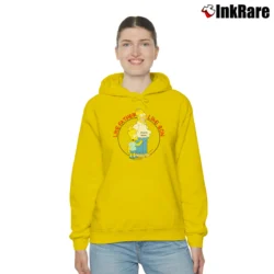 Women’s The Simpsons Like Father Like Son 90s Cartoon Classic Cozy Hoodie in yellow | Warm, Structured, Stylish